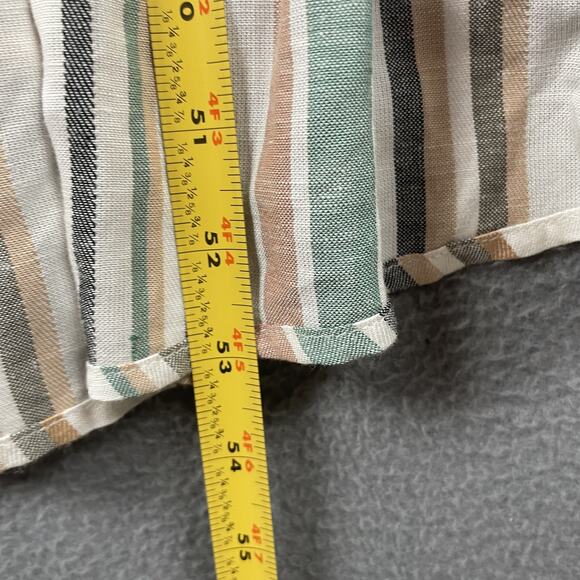 Saltwater Luxe Dress Womens XS Multicolor Striped Button Front Ruffle Maxi Boho - Picture 9 of 10